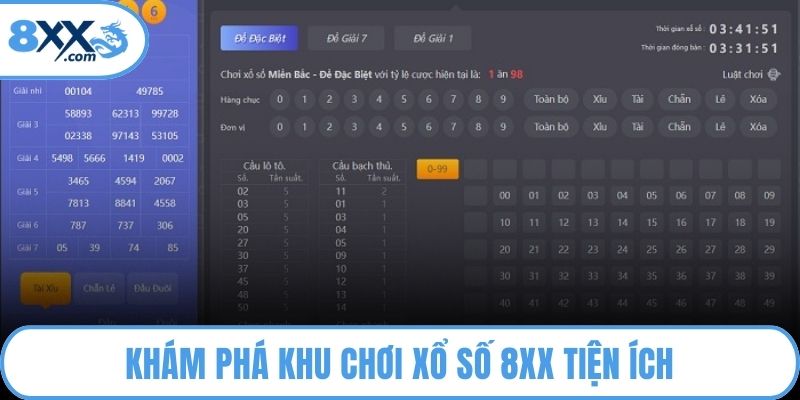 Khám phá khu chơi xổ số 8XX tiện ích