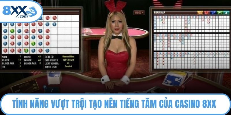 Tính năng vượt trội tạo nên tiếng tăm của Casino 8XX